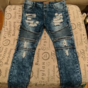 Pete biker denim Crysp Denim jeans